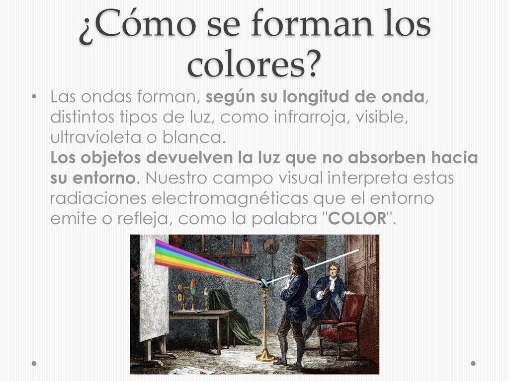 ¿Cómo se forman los colores