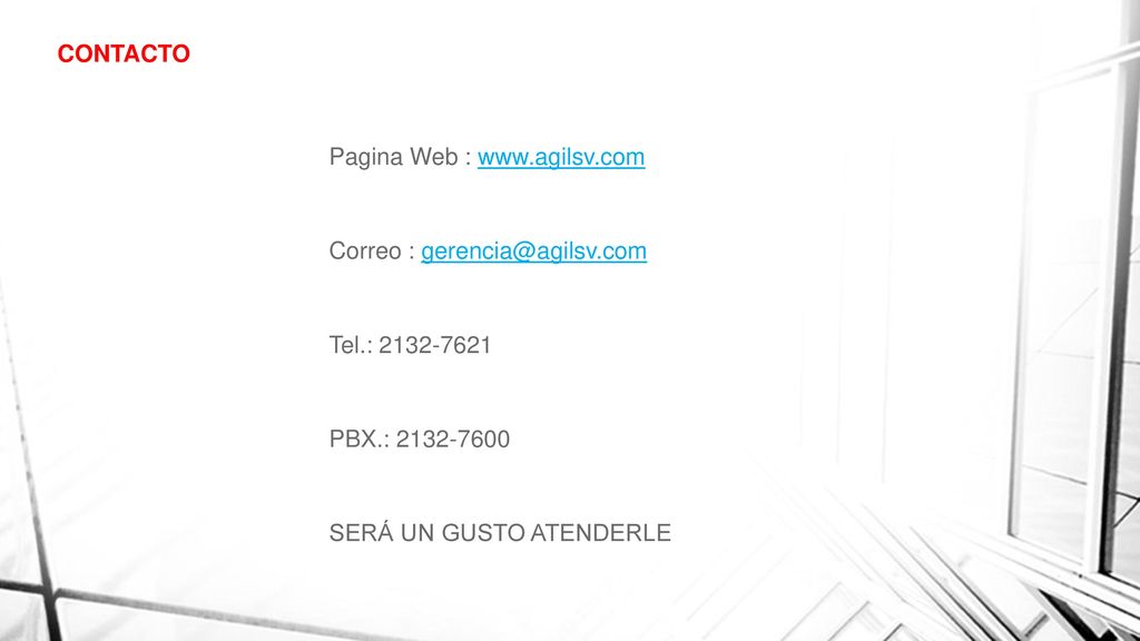 CONTACTO Pagina Web :   Correo : Tel.: PBX.: