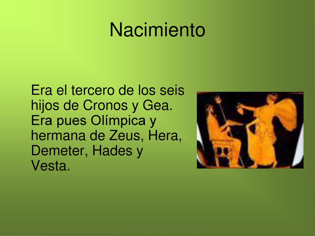Nacimiento Era el tercero de los seis hijos de Cronos y Gea.