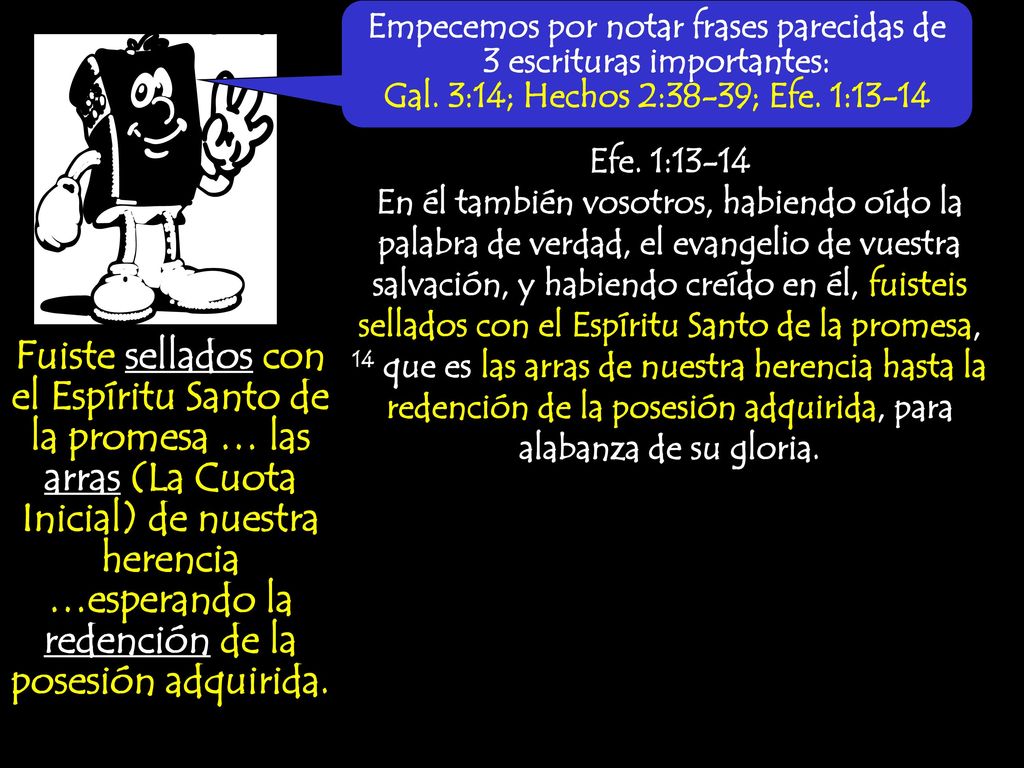 Empecemos por notar frases parecidas de 3 escrituras importantes: