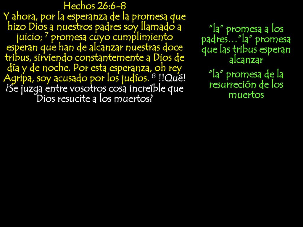 la promesa a los padres… la promesa que las tribus esperan alcanzar