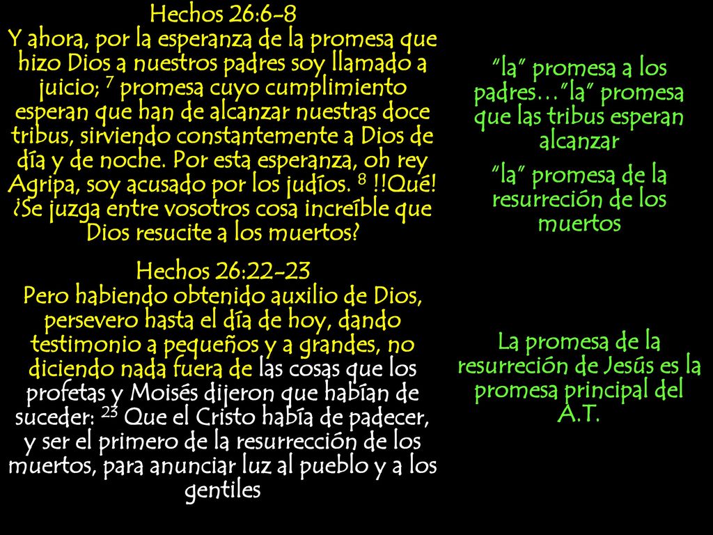 la promesa a los padres… la promesa que las tribus esperan alcanzar