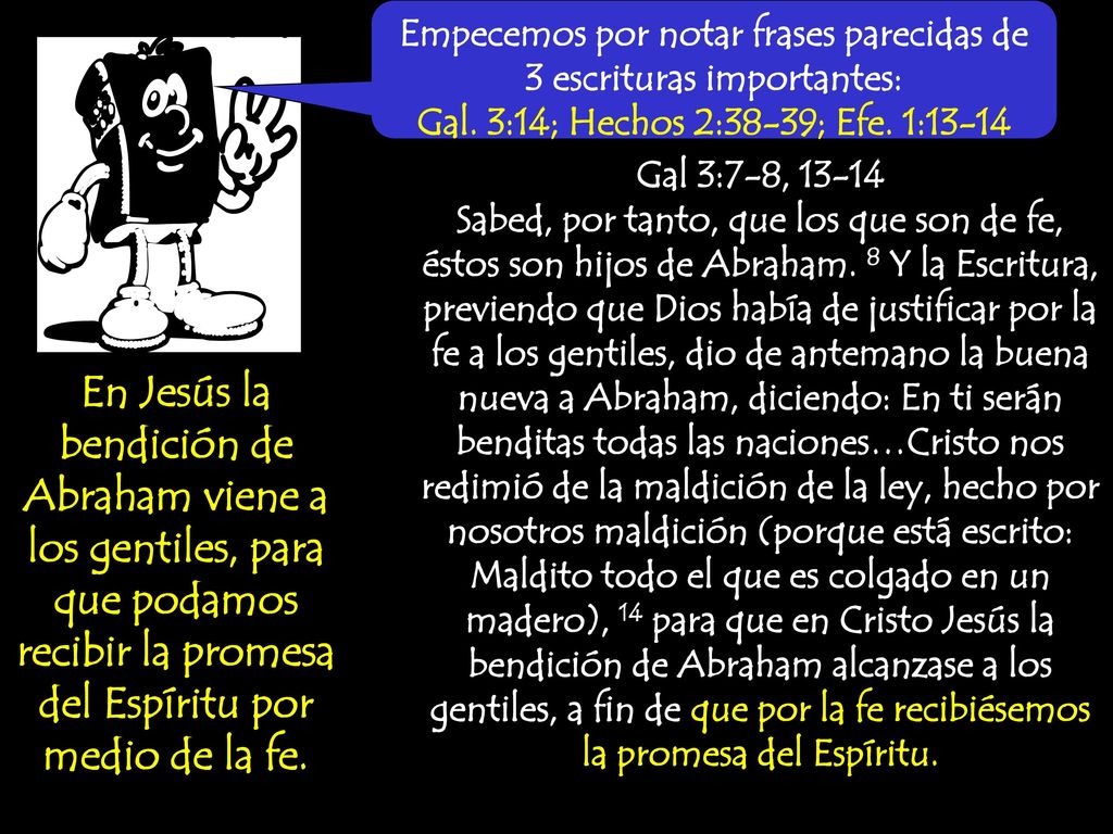 Empecemos por notar frases parecidas de 3 escrituras importantes: