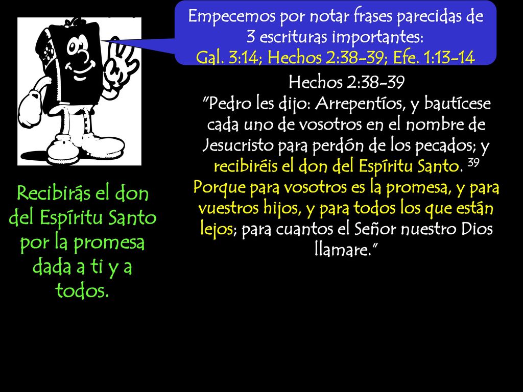 Empecemos por notar frases parecidas de 3 escrituras importantes: