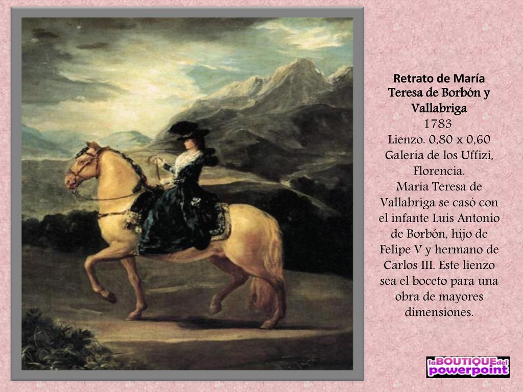 Retrato de María Teresa de Borbón y Vallabriga 1783 Lienzo