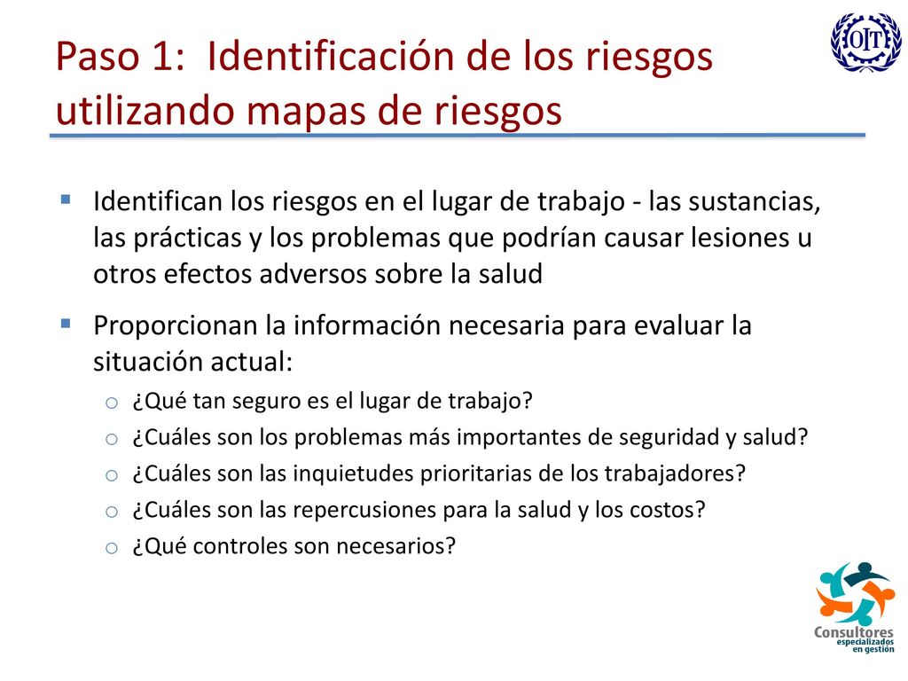 Paso 1: Identificación de los riesgos utilizando mapas de riesgos