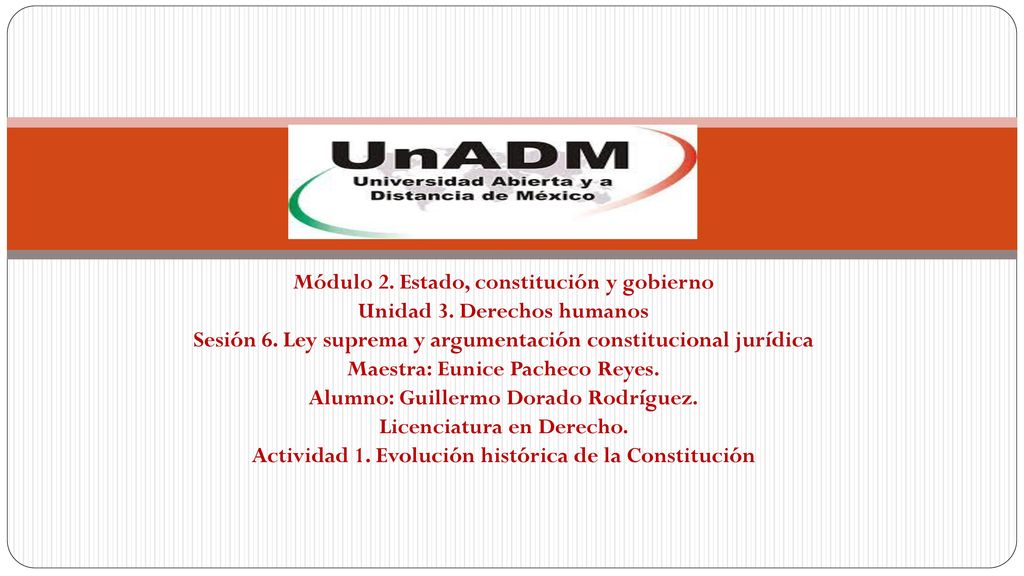 Módulo 2. Estado, constitución y gobierno Unidad 3. Derechos humanos