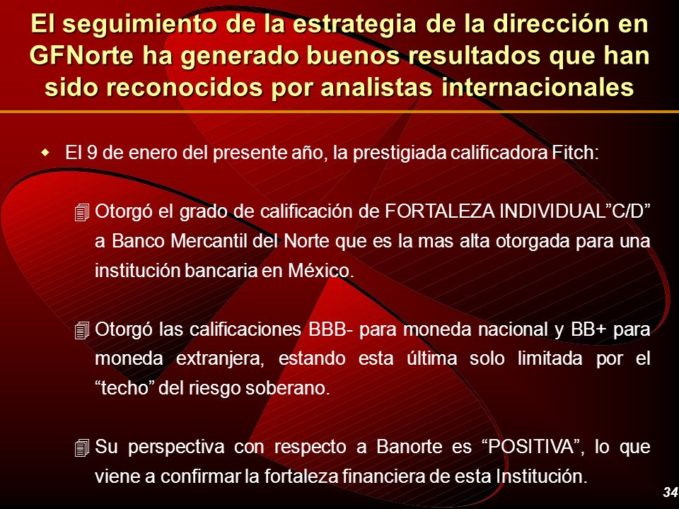 El seguimiento de la estrategia de la dirección en GFNorte ha generado buenos resultados que han sido reconocidos por analistas internacionales