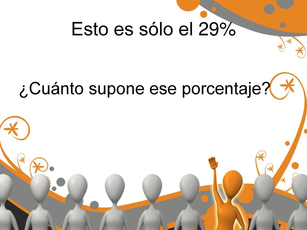 Esto es sólo el 29% ¿Cuánto supone ese porcentaje