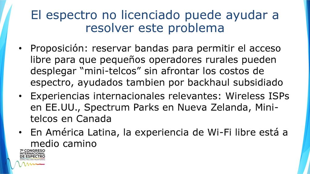 El espectro no licenciado puede ayudar a resolver este problema