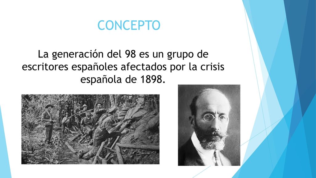 CONCEPTO La generación del 98 es un grupo de escritores españoles afectados por la crisis española de