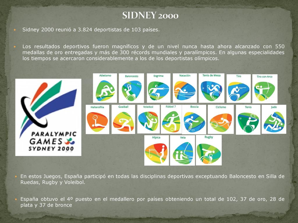 SIDNEY 2000 Sidney 2000 reunió a deportistas de 103 países.