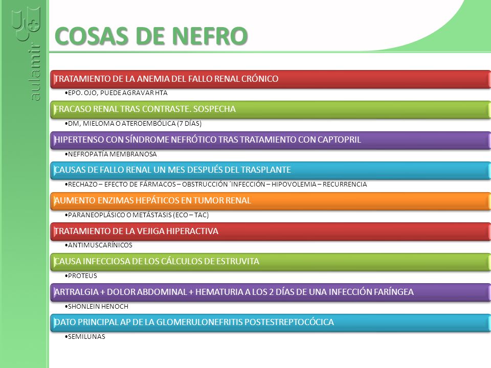 COSAS DE NEFRO TRATAMIENTO DE LA ANEMIA DEL FALLO RENAL CRÓNICO
