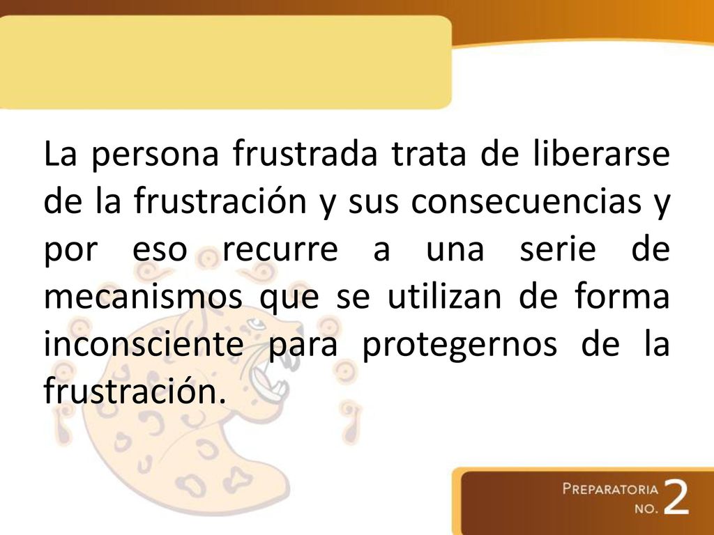 La persona frustrada trata de liberarse de la frustración y sus consecuencias y por eso recurre a una serie de mecanismos que se utilizan de forma inconsciente para protegernos de la frustración.