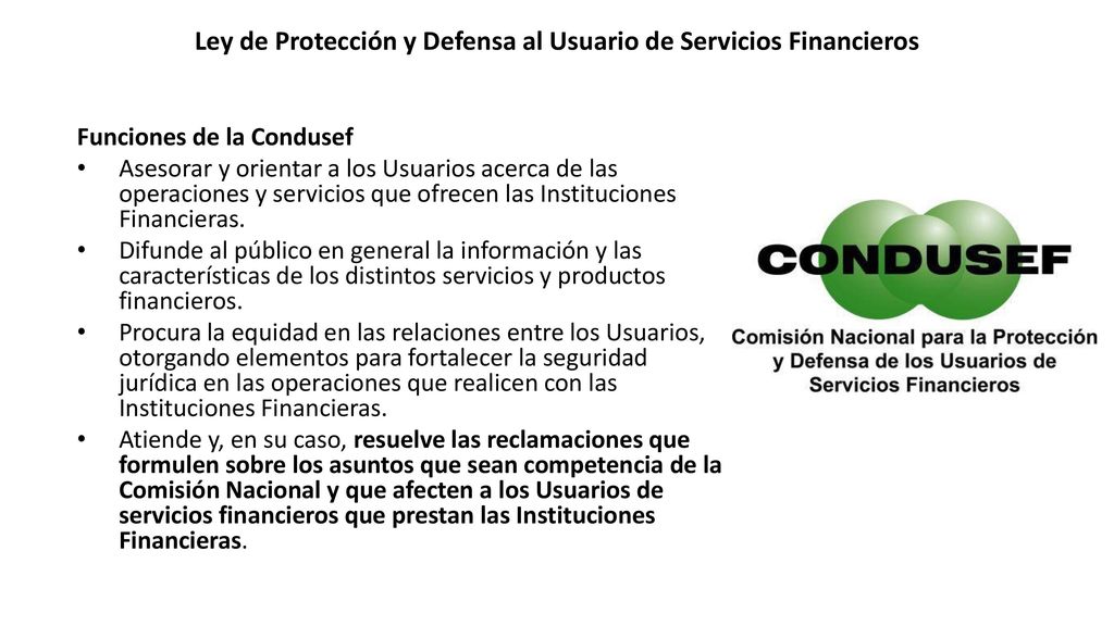 Ley de Protección y Defensa al Usuario de Servicios Financieros