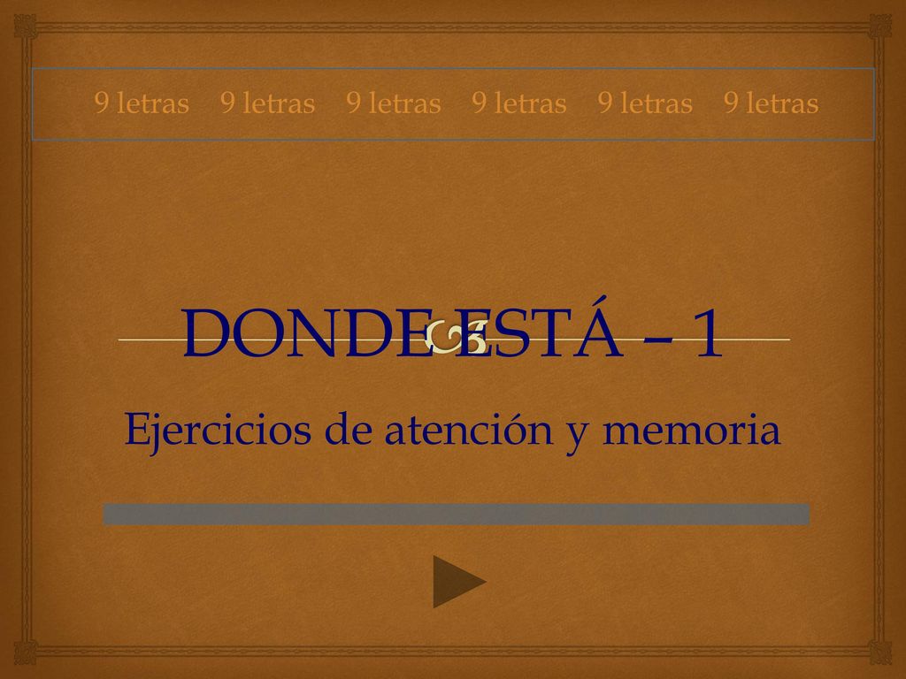 DONDE ESTÁ – 1 Ejercicios de atención y memoria