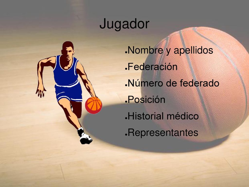 Jugador Nombre y apellidos Federación Número de federado Posición