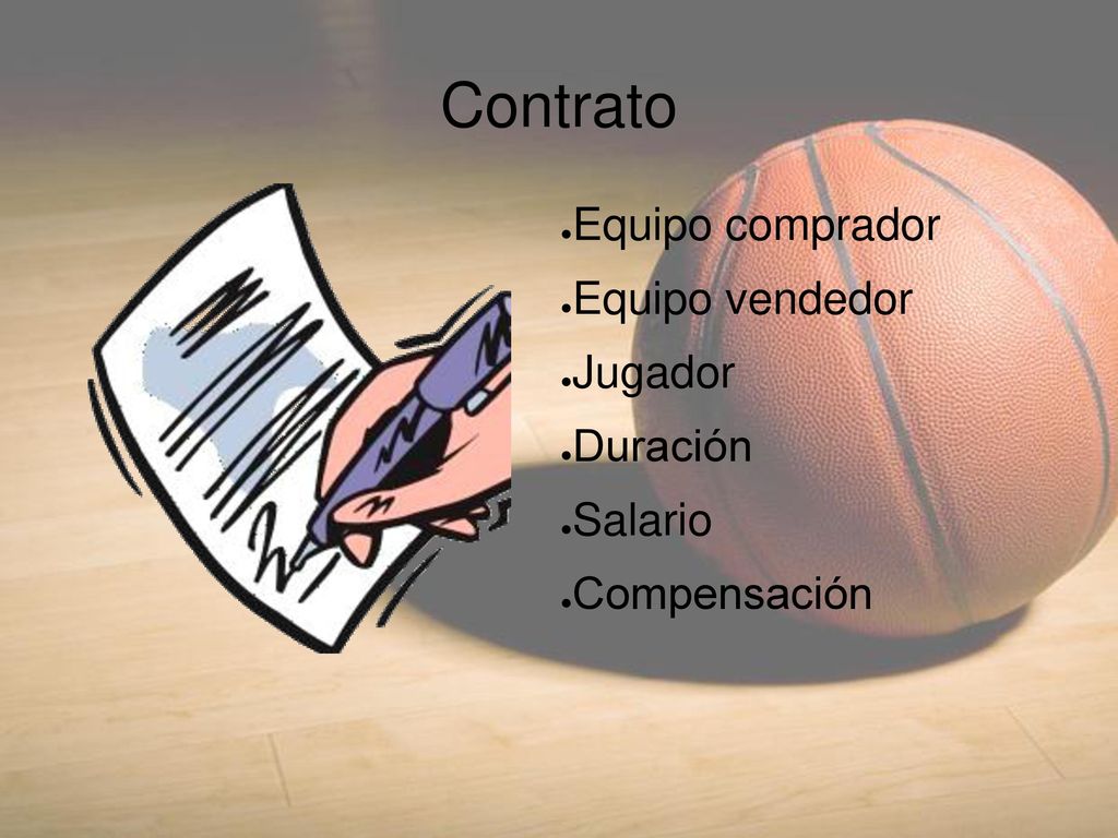 Contrato Equipo comprador Equipo vendedor Jugador Duración Salario
