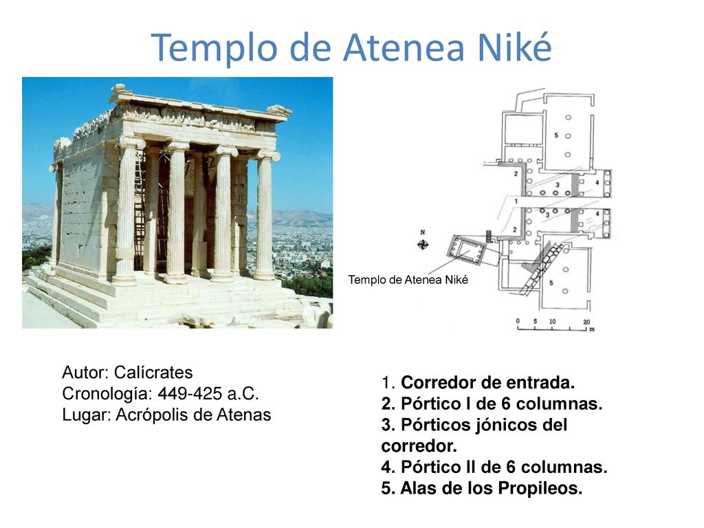 Templo de Atenea Niké Autor: Calícrates 1. Corredor de entrada.