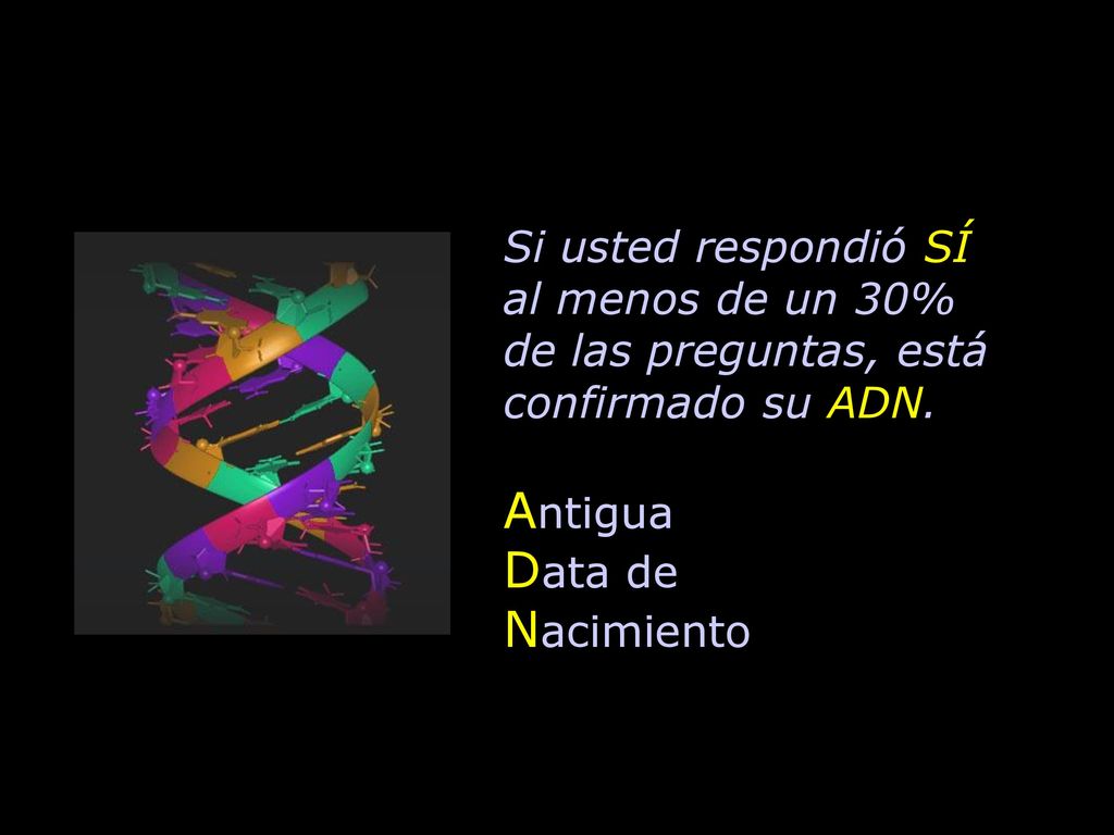 Antigua Data de Nacimiento Si usted respondió SÍ al menos de un 30%