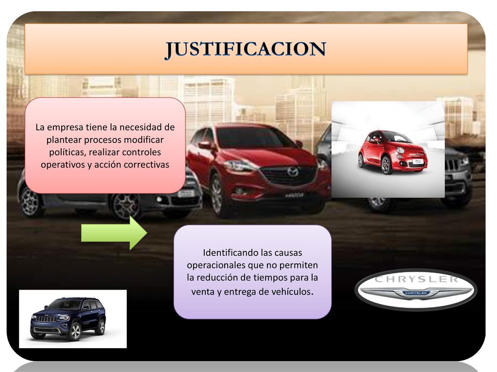 JUSTIFICACION La empresa tiene la necesidad de plantear procesos modificar políticas, realizar controles operativos y acción correctivas.