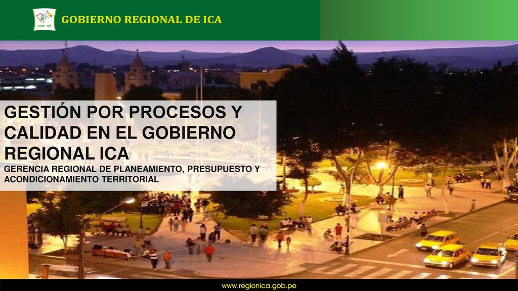 GESTIÓN POR PROCESOS Y CALIDAD EN EL GOBIERNO REGIONAL ICA