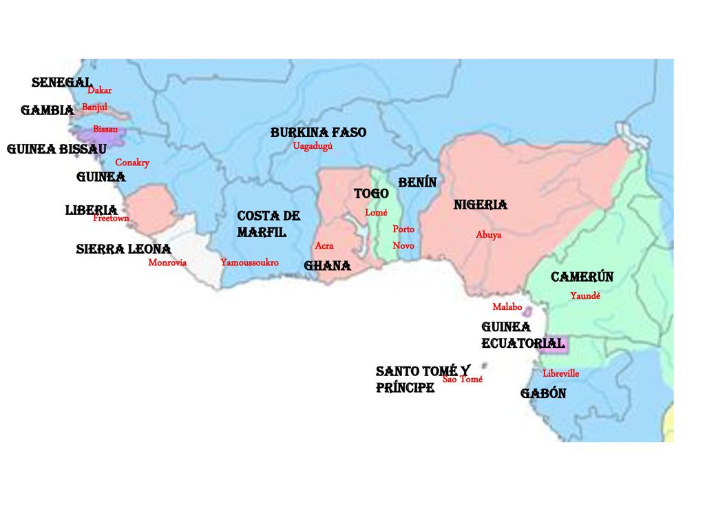 SENEGAL Dakar. GAMBIA. Banjul. Bissau. BURKINA FASO. GUINEA BISSAU. Uagadugú. Conakry. GUINEA.