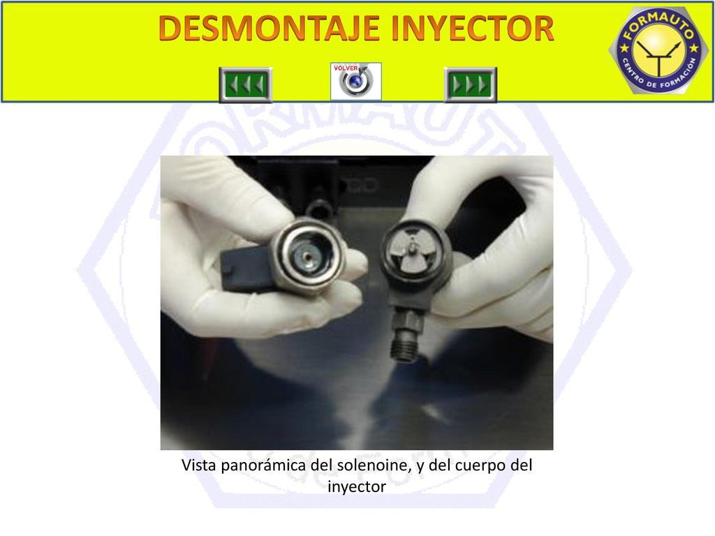 Vista panorámica del solenoine, y del cuerpo del inyector