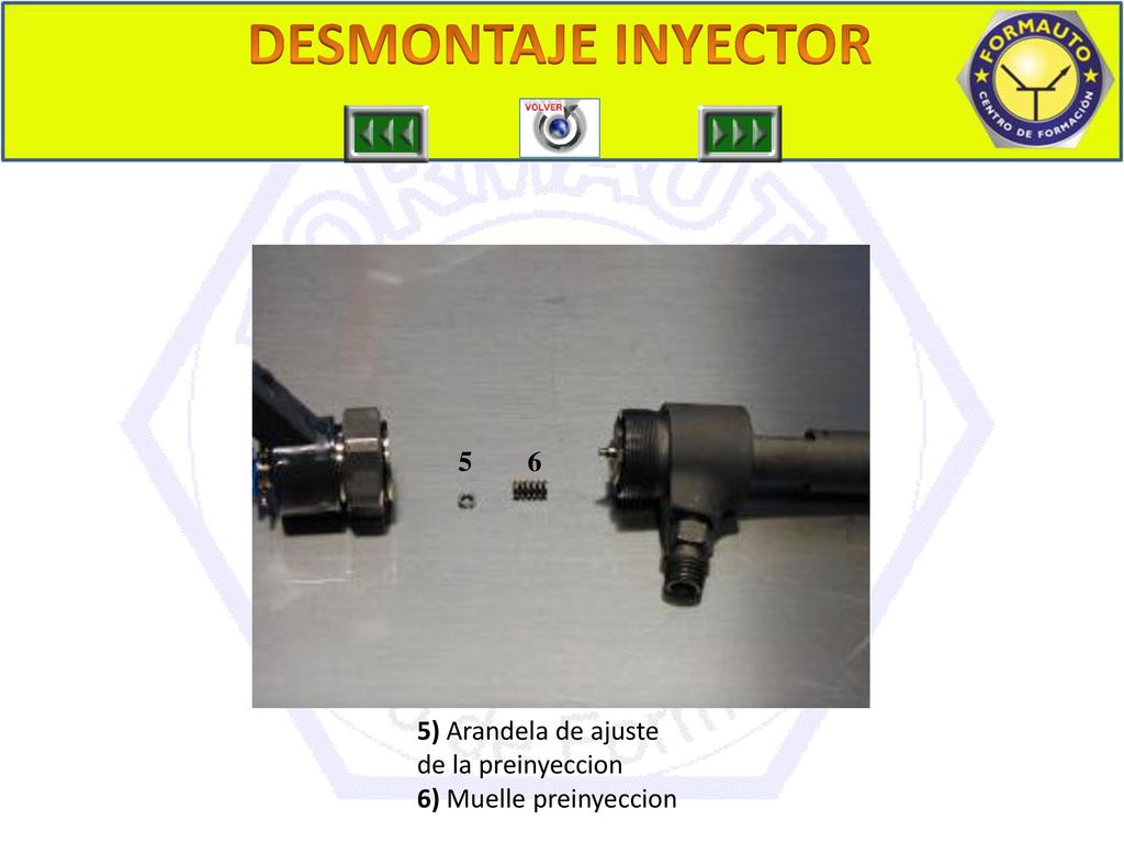 DESPIECE 9 DESMONTAJE INYECTOR 5 6 5) Arandela de ajuste