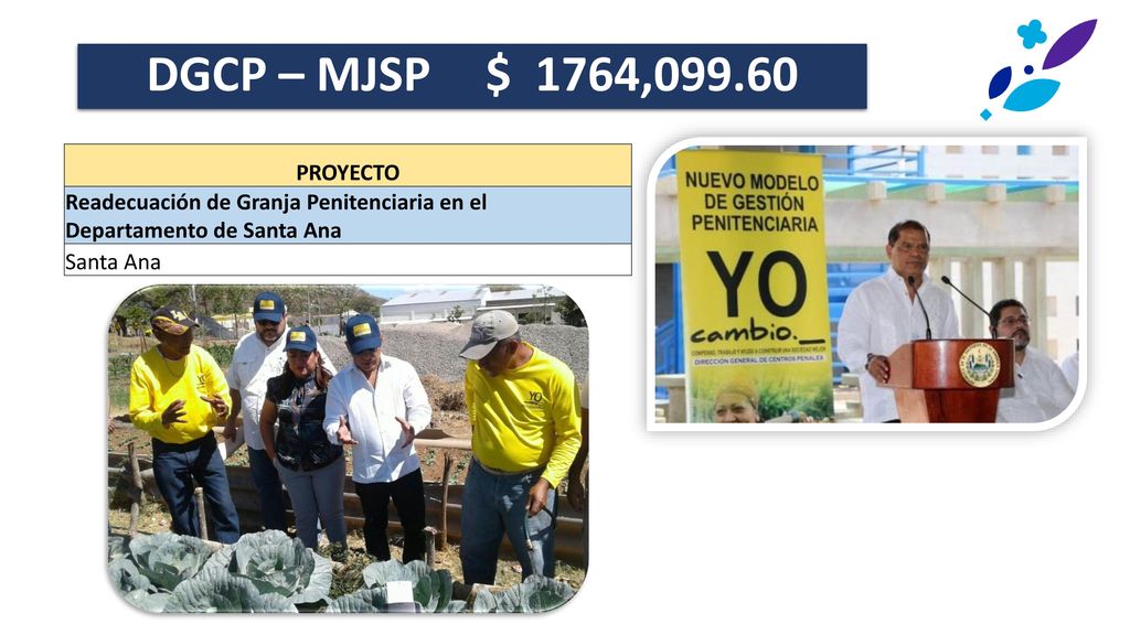 DGCP – MJSP $ 1764, PROYECTO. Readecuación de Granja Penitenciaria en el Departamento de Santa Ana.