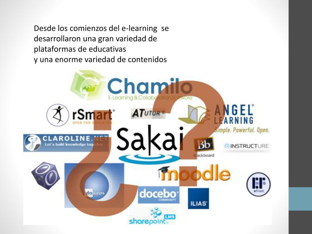Desde los comienzos del e-learning se desarrollaron una gran variedad de plataformas de educativas