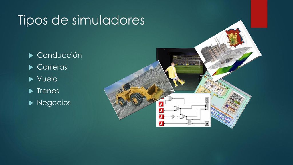 Tipos de simuladores Conducción Carreras Vuelo Trenes Negocios