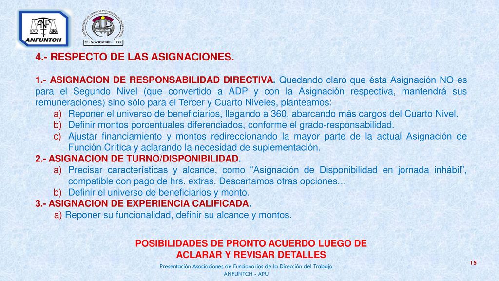 POSIBILIDADES DE PRONTO ACUERDO LUEGO DE ACLARAR Y REVISAR DETALLES