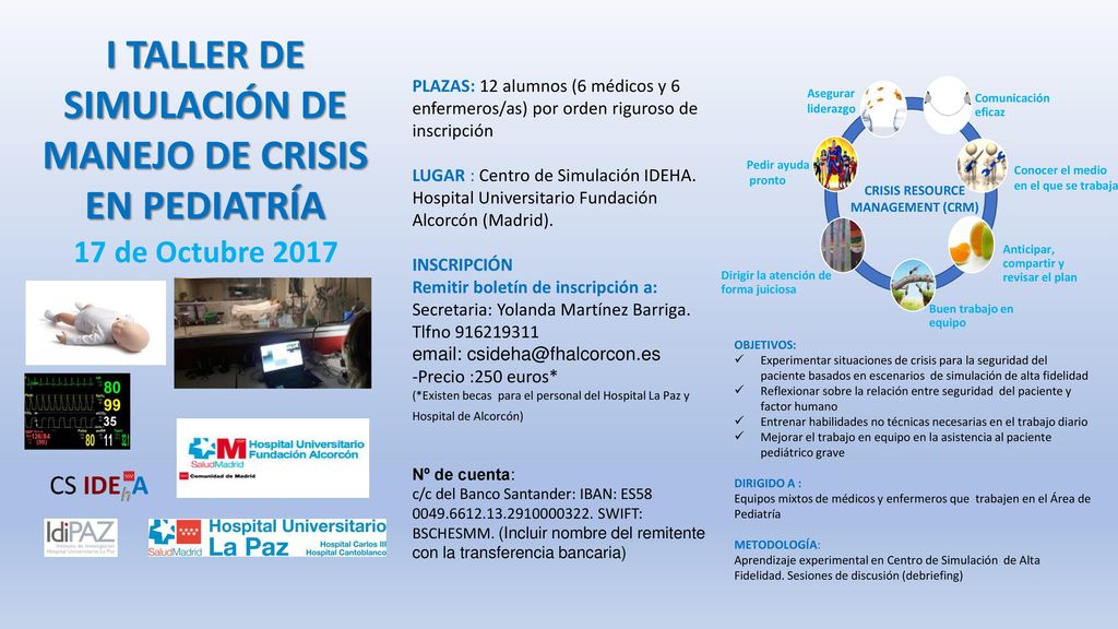 I TALLER DE SIMULACIÓN DE MANEJO DE CRISIS EN PEDIATRÍA