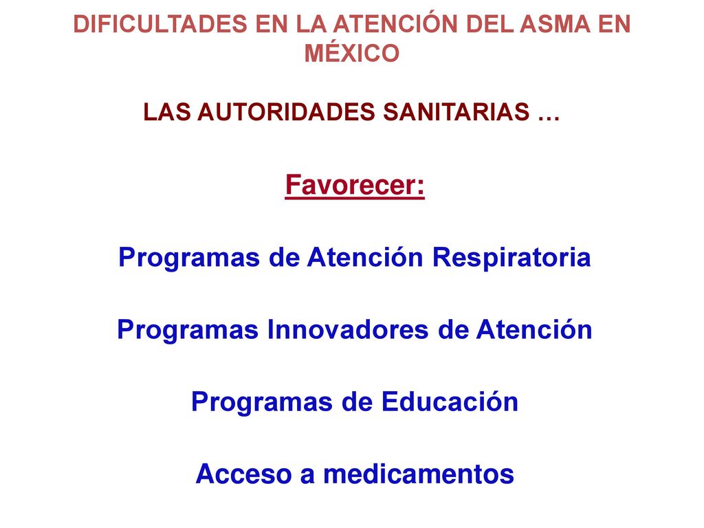 Programas de Atención Respiratoria Programas Innovadores de Atención