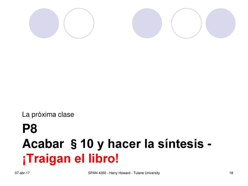 P8 Acabar §10 y hacer la síntesis - ¡Traigan el libro!