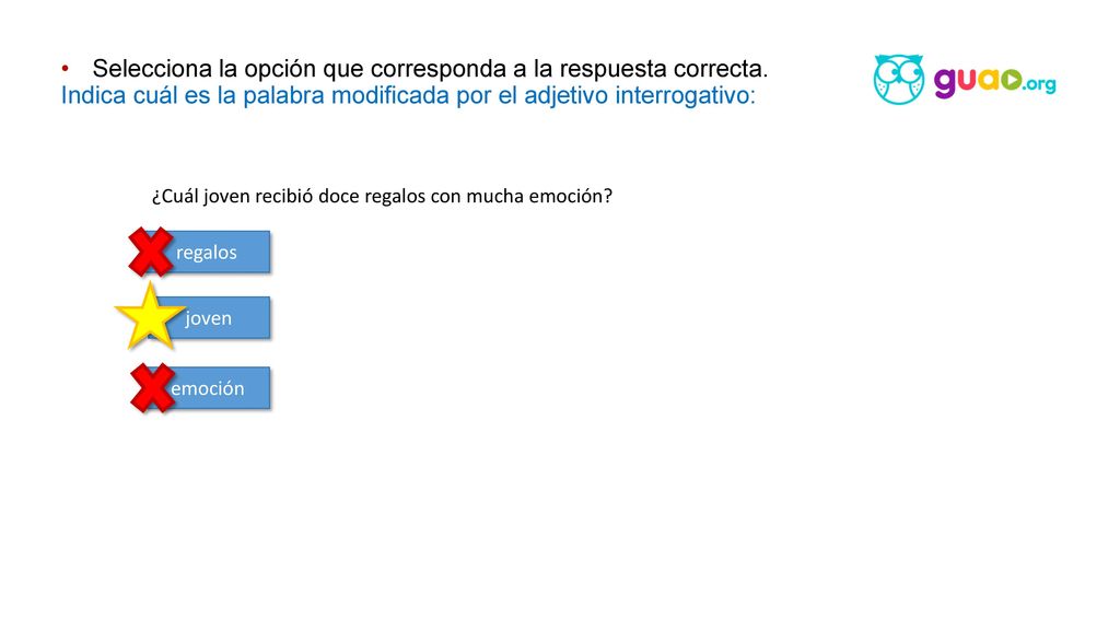 Selecciona la opción que corresponda a la respuesta correcta.