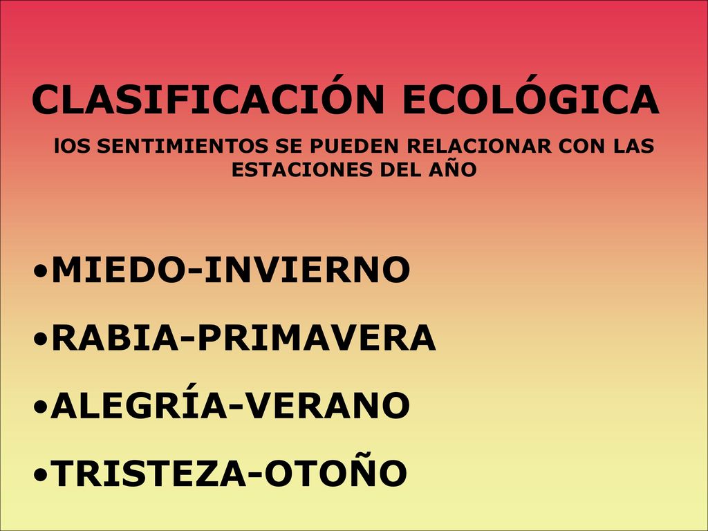 lOS SENTIMIENTOS SE PUEDEN RELACIONAR CON LAS ESTACIONES DEL AÑO