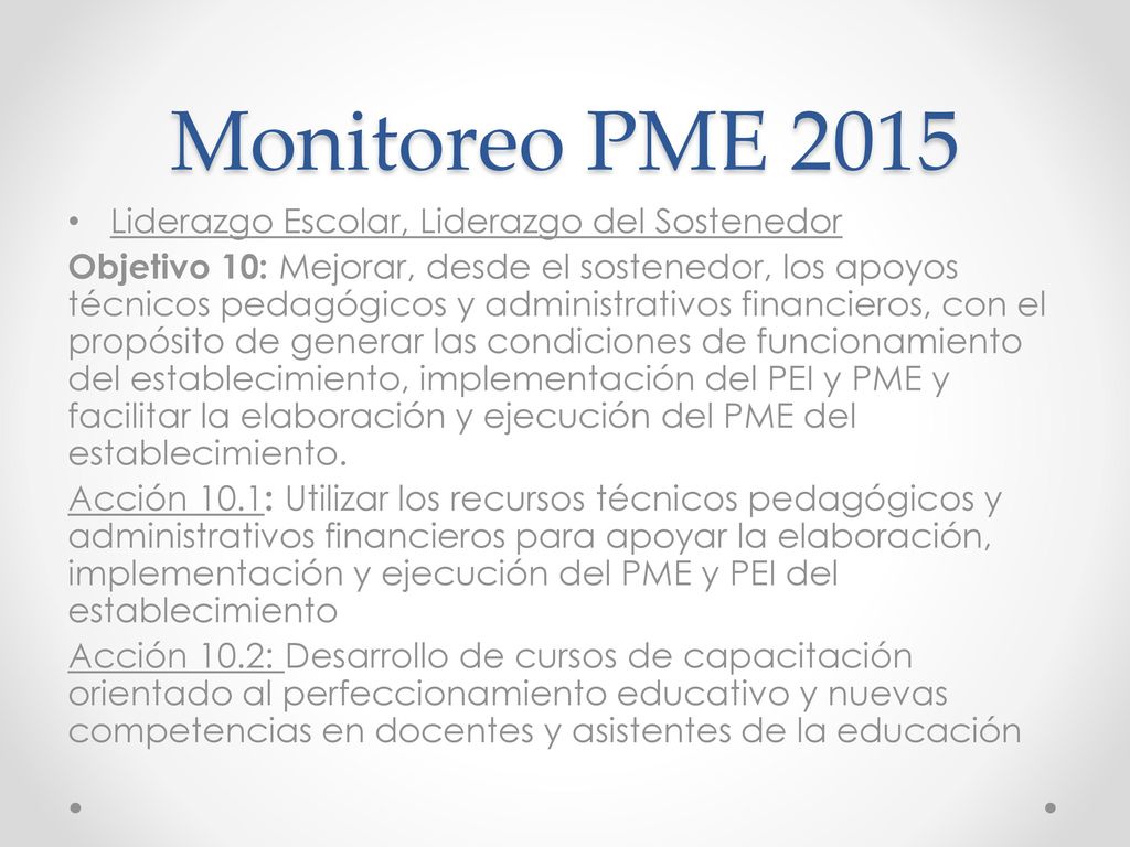 Monitoreo PME 2015 Liderazgo Escolar, Liderazgo del Sostenedor