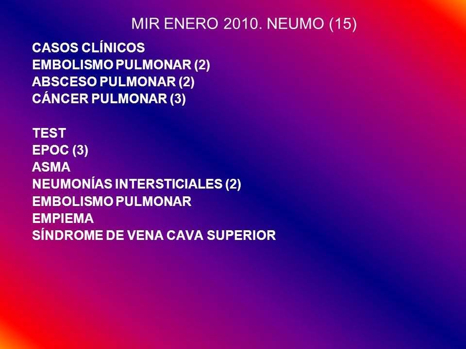 MIR ENERO NEUMO (15) CASOS CLÍNICOS EMBOLISMO PULMONAR (2)