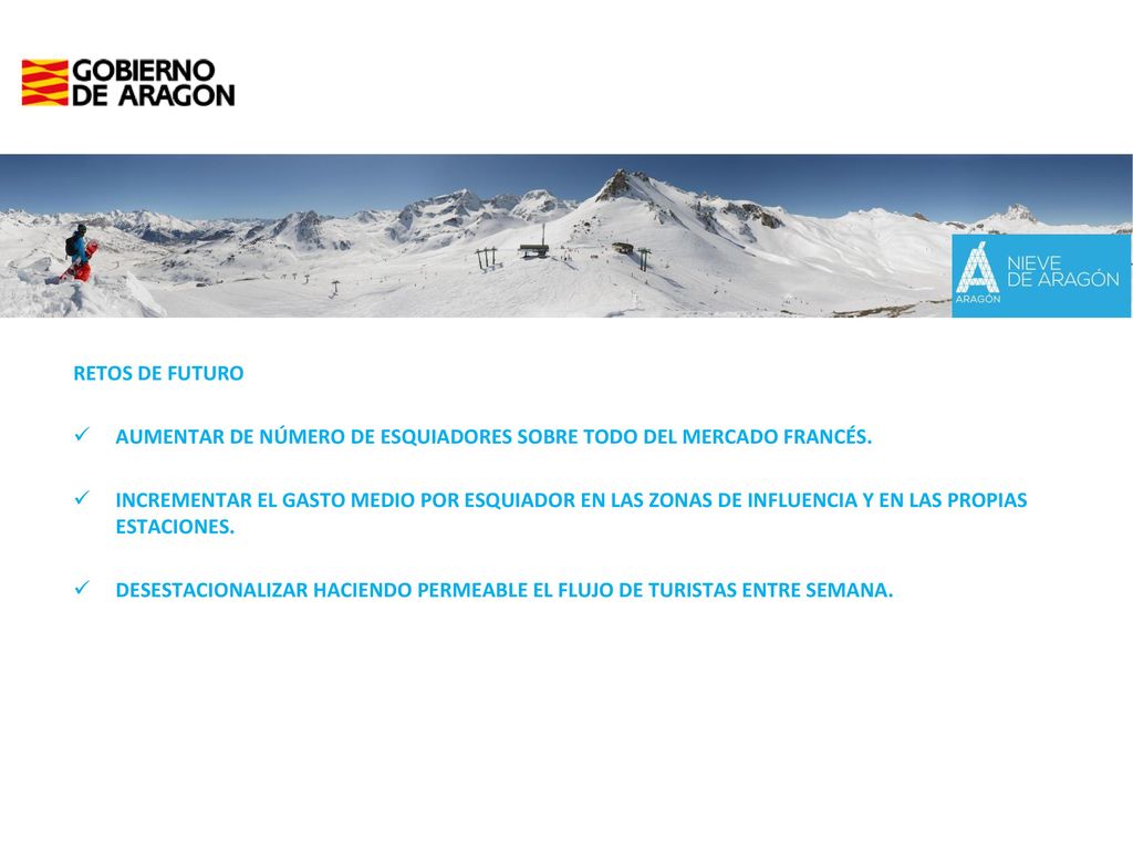 RETOS DE FUTURO AUMENTAR DE NÚMERO DE ESQUIADORES SOBRE TODO DEL MERCADO FRANCÉS.
