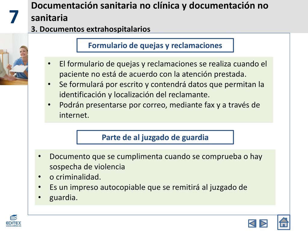 Formulario de quejas y reclamaciones Parte de al juzgado de guardia