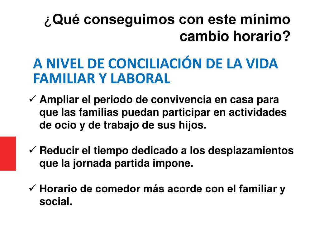 A NIVEL DE CONCILIACIÓN DE LA VIDA FAMILIAR Y LABORAL