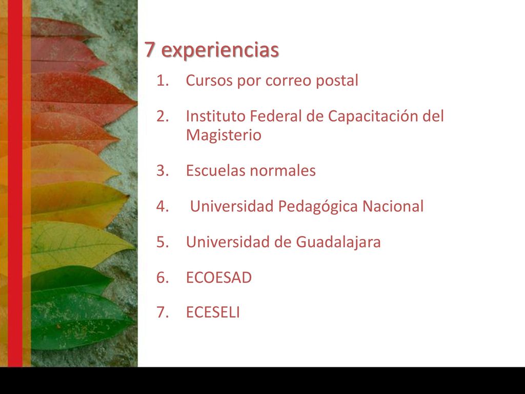 7 experiencias Cursos por correo postal