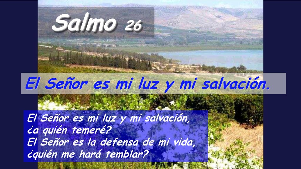 Salmo 26 El Señor es mi luz y mi salvación.