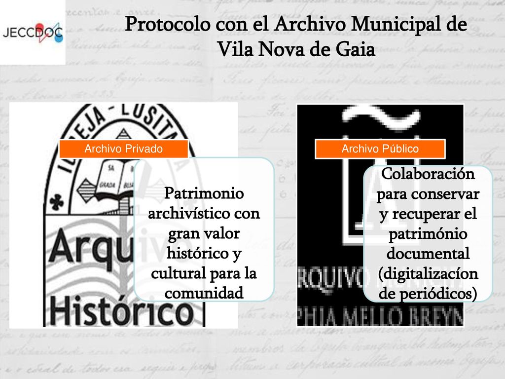 Protocolo con el Archivo Municipal de Vila Nova de Gaia