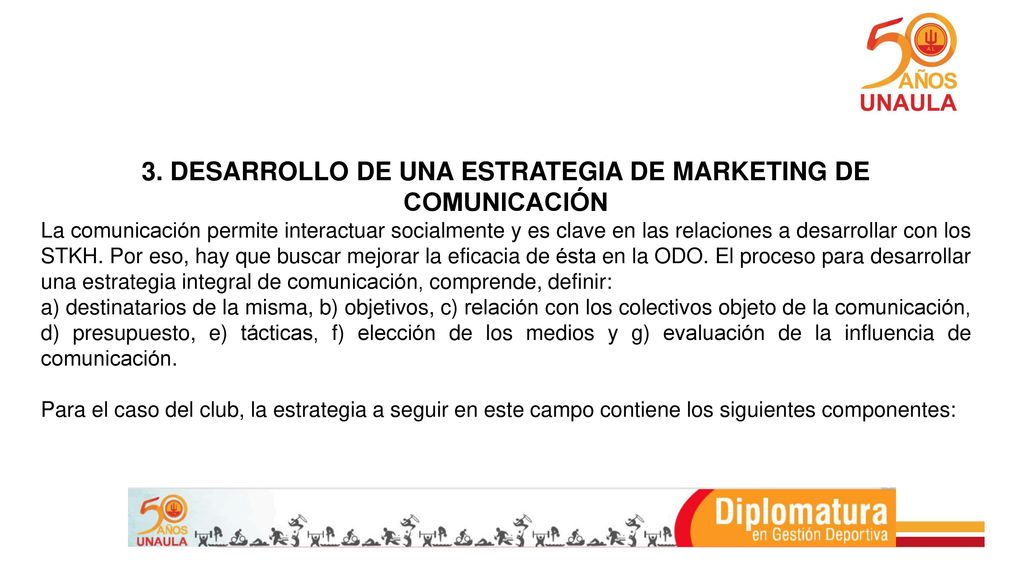 3. DESARROLLO DE UNA ESTRATEGIA DE MARKETING DE COMUNICACIÓN