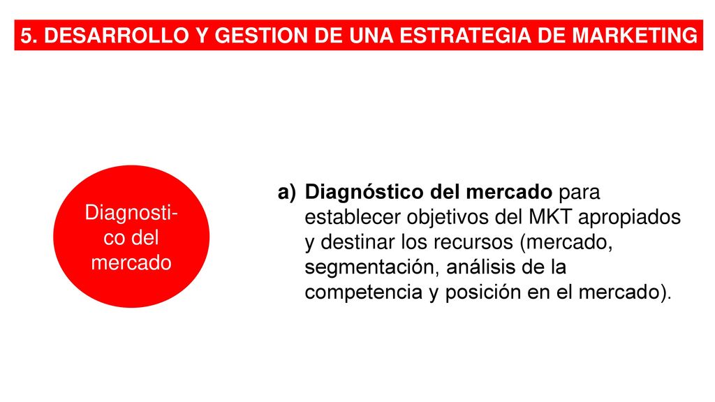 5. DESARROLLO Y GESTION DE UNA ESTRATEGIA DE MARKETING