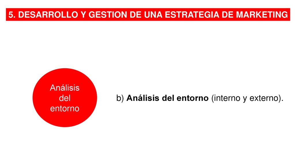 5. DESARROLLO Y GESTION DE UNA ESTRATEGIA DE MARKETING