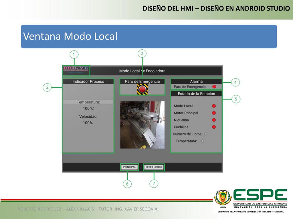 Ventana Modo Local DISEÑO DEL HMI – DISEÑO EN ANDROID STUDIO